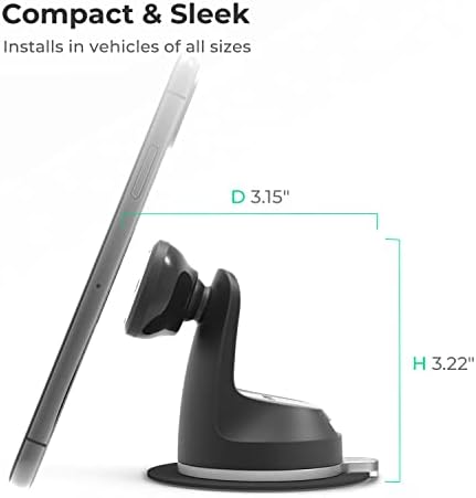 i Ottie i Tap 3 Magnetic Dashboard Smartphone Holder – Universal Car Mount for i Phone & Android with Mag Safe Support, Effortless One-Hand Operation, Quick Adhesive Setup for Secure and Safe Driving