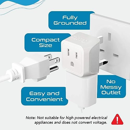 Ultimate Universal Travel Adapter: 35 W Fast Charging Power Converter with PD & QC 3.0, Dual USB-C & Triple USB Ports for Seamless Global Connectivity – Compatible with Type A, C, G, I Outlets for Effortless Charging Across EU, US, UK & Beyond – Perfect Travel Companion for Modern Explorers