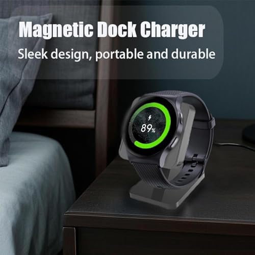 Lamshaw Elite Charging Dock for Shang Wing LYNN2 Smart Watch – Stylish Black Desktop Holder for 1.47-Inch Smartwatches – Fast & Efficient Charging Hub for Home or Office – Essential Accessory for Enhanced Performance and Aesthetic Appeal