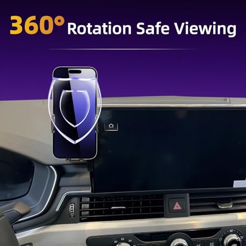 Revolutionary Audi A4 & Q5 8.3-Inch Screen Phone Mount with Integrated Glasses Case – Adjustable Cradle for 4-7 Inch Smartphones, Enhancing Driving Safety and Convenience – Premium Auto Accessory for Optimal Organization and Style