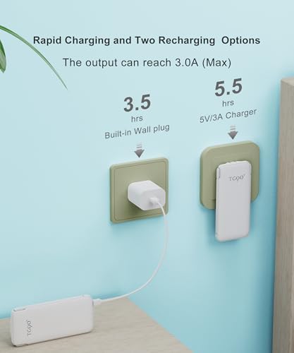 Dual 10000 m Ah Portable Power Bank Set with Built-In Cables and Fast Charging – Travel-Ready USB-C Charger for i Phone & Android Devices in Sleek White & Purple Design – Ultimate Compatibility for On-the-Go Power Solutions