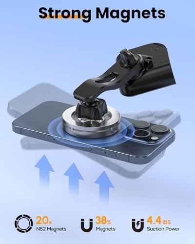 2025 Tesla Model Y Juniper Mag Safe Phone Mount – Ultimate Strong Magnet & 3 M Adhesive Holder for Model Y/3/X/S – Unmatched Compatibility with All i Phone Models – Elevate Your Driving Experience with Secure, Stylish Navigation Accessory