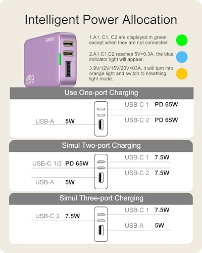 Sleek Light Blue 30 W Dual-Port USB Wall Charger – Ultra-Fast Charging for i Pad Pro, i Phone 12/14/15 & Galaxy S22 – Compact & Travel-Friendly Design with Advanced Safety Features for Effortless Connectivity