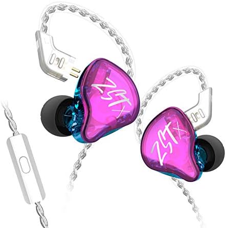 KZ ZST X Hybrid Dual Driver In-Ear Monitors – Premium Hi-Fi Stereo Earbuds with Detachable Cable for Audiophiles & Musicians, Ergonomic Design for Ultimate Comfort, Enhanced Audio Clarity & Precision, Lightweight & Portable for On-the-Go Listening in Cyan