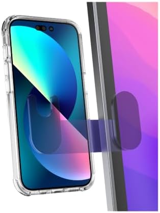 Sleek Silver Pop Sockets Laptop Phone Mount – 360-Degree Rotating Device Holder for Enhanced Productivity and Effortless Connectivity – Perfect for Multitaskers and Professionals