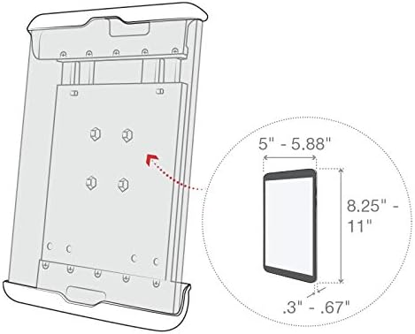 RAM Mounts U Tab-Tite Spring-Loaded Holder for 8-Inch Tablets – Versatile, Adjustable Tablet Mount Compatible with Protective Cases, Ideal for Home and Office Use, Engineered for Enhanced Accessibility and Durability