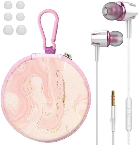 Beach Blue Kids Wired Earbuds – Ultra-Comfortable In-Ear Headphones with Mini Ear Tips, Integrated Mic, and Travel-Friendly Case – Superior Stereo Sound for Classroom Learning and Active Play – Ideal for Daily Use and On-the-Go Adventures