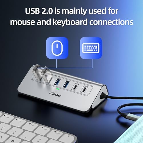 Unleash Your Potential with the INTPW 9-in-1 USB C Hub: High-Speed 4 K HDMI Adapter, 100 W PD Charging, Dual USB-A Ports & SD/TF Card Slots – Perfect for Mac Book Pro, i Pad Pro, i Phone 15/16 & More – Elevate Productivity and Connectivity on the Go
