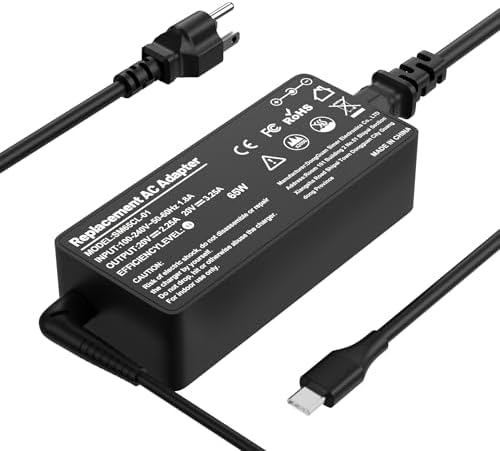 High-Performance IEFUU 65 W USB-C Laptop Charger for Lenovo Think Pad & Yoga Series – Fast Charging AC Adapter for T480, T490, E580, X1 Carbon, and More – Universal Compatibility with USB-C Devices – 12-Month Warranty Included