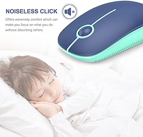 Sleek Vssoplor Wireless Mouse – Ultra-Slim Silent Optical Companion for Laptops & PCs | 2.4 GHz Nano Receiver, Perfect for Quiet Workspaces & Travel | Enhanced Compatibility for Windows, Mac & Linux