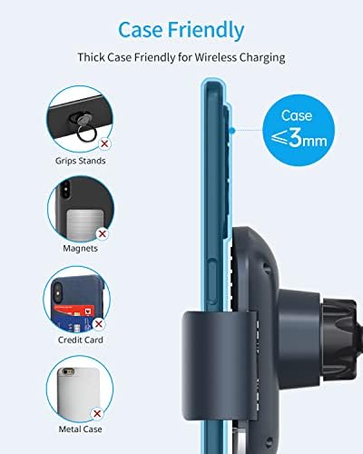 Fast Charging Wireless Car Charger for Samsung Galaxy Z Fold 6/5/4/3 – Auto-Clamping Air Vent and Dashboard Mount with Dual Coils for Optimal Efficiency – Essential Qi-Compatible Accessory for Seamless Navigation and Enhanced Convenience