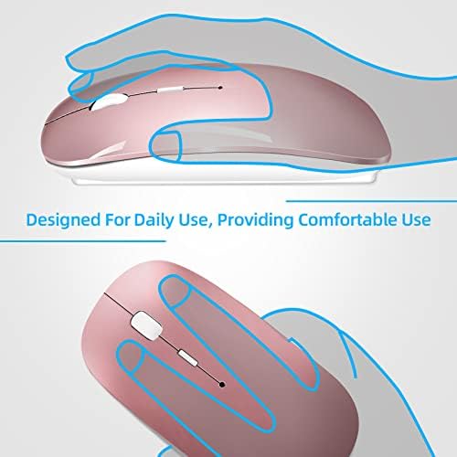 Elevate Your Productivity with the Versatile Wireless Mouse – Rechargeable Bluetooth 5.2 Connectivity, Three Modes (USB-A & USB-C Compatible) for Seamless Use with Mac Book, Chromebook, and More – Silent Click Design for Distraction-Free Work, Sleek Black Finish, Perfect for Travel and Home Office Efficiency