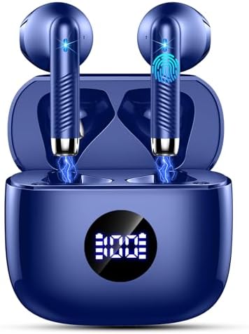 Elevate Your Audio Experience with Jxrev Bluetooth 5.4 Wireless Earbuds – Immerse in High-Fidelity Stereo Sound and Enjoy Effortless Calls with Advanced 4 ENC Noise-Cancelling Technology – Unmatched 40-Hour Playback in a Portable Charging Case – IP7 Waterproof for All-Weather Performance and Rapid USB-C Charging – Experience Ultimate Freedom in Every Beat!