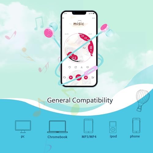 Vibrant Purple Donut Kids Earbuds – Comfortable In-Ear Headphones with Built-In Microphone and Storage Case for School Use – Perfect Wired Earphones for Learning, Play, and Active Lifestyles – Enhanced Compatibility with Multiple Devices