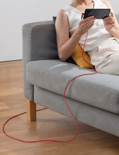 AINOPE Right Angle USB C Cable – 2-Pack (10 ft + 10 ft) Fast Charging 3.1 A Nylon Braided Charger for Enhanced Device Compatibility, Ideal for Gaming and Multitasking, Durable Black Design