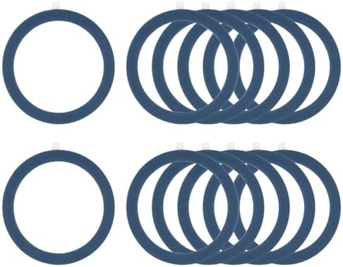 Universal Magnetic Adapter Ring Kit – 12 Ultra-Thin Yellow Metal Stickers for Enhanced Phone Case Compatibility and Wireless Charging Efficiency – Secure Adhesive Solution for Magnetic Mounts and Accessories – Easy Installation for Maximum Grip and Stability