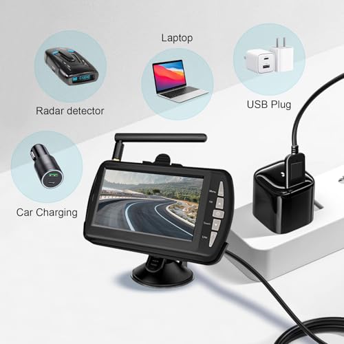 Furrion 6.56 FT USB to DC3.5 Charger Cable – Reliable Power Supply for 7-Inch Wireless Backup Monitors, Fast Charging Solution for FOS07 TADS & FOS48 TA Models, Essential RV Adapter for Uninterrupted Travel Performance and Safety