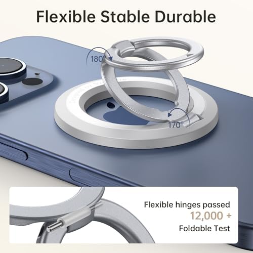 SYNCWIRE Mag Safe Phone Ring Holder – Stylish Magnetic Grip & Hands-Free Kickstand for i Phone 16, 15, 14, 13, 12 Pro Max – Secure 360° Rotation, Durable Build for Everyday Convenience & Enhanced Stability
