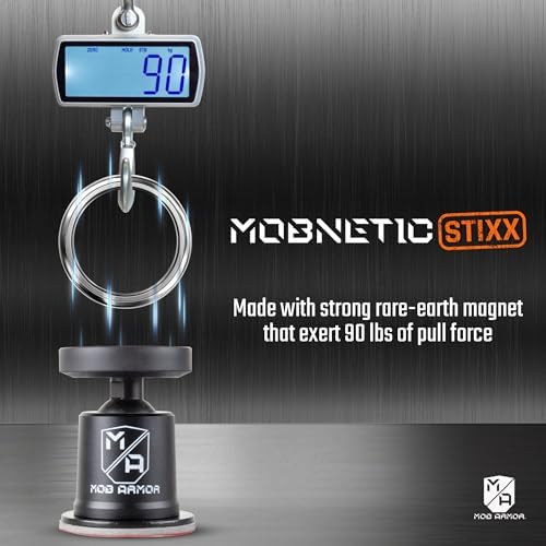 Transform Your Driving with the Mob Armor Mob Netic Stixx – Advanced Magnetic Phone Holder for Cars, Trucks, and Jeeps – 90º Tilt & 360º Rotation for Ultimate Viewing Flexibility – Universal Compatibility with i Phone & Android Smartphones – Rugged Design for Enhanced Durability and Stability