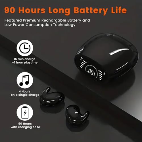 Revolutionary Wireless Sleep Earbuds for Side Sleepers – Ultra-Lightweight Noise-Cancellation In-Ear Headphones with Invisible Comfort Fit and LED Battery Indicator – Perfect for Restful Sleep, Productive Work, and Outdoor Activities – Seamless Device Compatibility with Swift Pairing in Elegant White Design