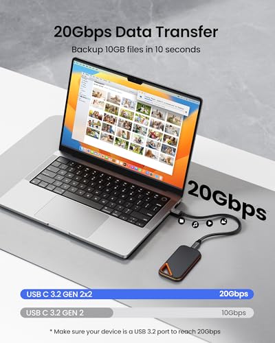 Silkland Ultra High-Speed USB C Display Cable – 4 K/8 K Resolution, 20 Gbps Data Transfer, 240 W Power Delivery, 3.3 FT Length – Perfect for Mac Book Pro, i Phone 16, i Pad – Ideal for Gamers and Creative Professionals Seeking Exceptional Visuals and Quick Charging Solutions