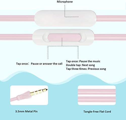 Qear Fun Donut Earbuds for Kids – Adorable Wired Earbuds with Microphone & Stylish Storage Case | Perfect Gift for School Girls and Boys | Enhanced Sound Quality & Volume-Limiting Safety Features | Tangle-Free Design for Music & Gaming Enthusiasts