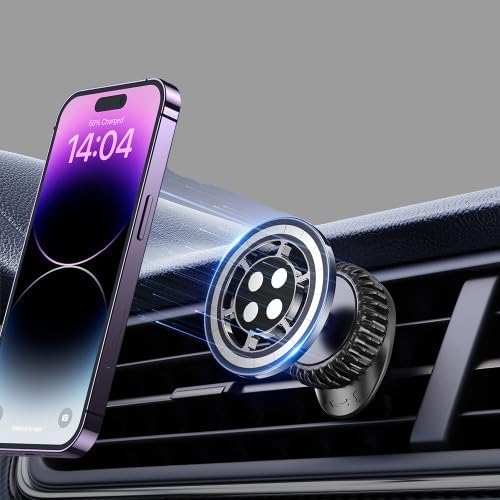 Ultimate Magnetic Car Phone Holder – Premium Aluminum Air Vent Mount for Effortless Hands-Free Navigation – Universal Fit for All Smartphones – Enhance Driving Safety with Advanced Magnetic Suction Technology – Compact Design for Streamlined Dashboard Use – Quick and Easy Installation for a Superior Driving Experience
