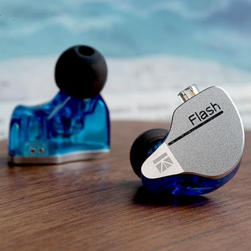 Transform Your Sound Journey with keephifi KBEAR Flash Hi-Fi Earphones – Premium Dual Driver Hybrid In-Ear Monitors in Stunning CNC Aluminum Alloy, Featuring Detachable 2 PIN-C Cable for Customization and Ergonomic Comfort for Extended Listening Sessions (Purple, Without Mic)