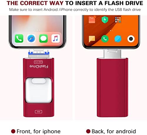 4-in-1 Rose Pink 256 GB Flash Drive for i Phone & i Pad – Versatile USB Type C Memory Stick for Seamless File Transfers Across Android, Computers & More – Enhanced Speed & Storage Solution for Photos, Videos, and Documents