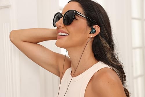Experience Unmatched Audio Clarity with KBEAR KS2 Hybrid In-Ear Monitor Headphones – 1 BA & 1 DD Drivers for Superior Sound Quality, Noise-Cancelling Technology, and Detachable Cable Design – Perfect for Gaming, Running, and Audiophile Listening in Sleek Black Finish