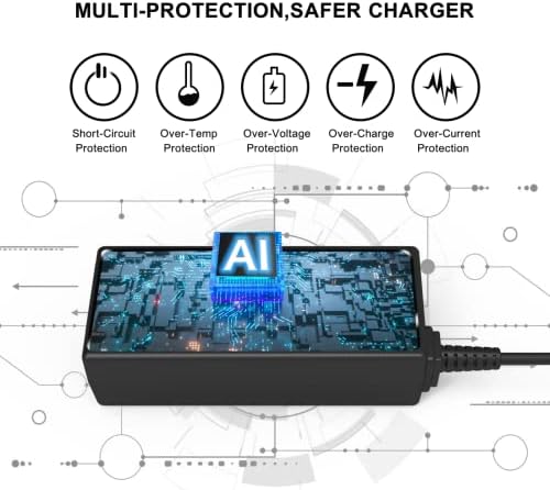 Universal 45 W USB-C Charger for Chromebooks – High-Speed Power Adapter Compatible with HP, Lenovo, Acer, Samsung, Google, Dell, Asus Laptops & More – Enhanced Compatibility for Seamless Charging Experience – Ideal Replacement for Original Chargers with Power Delivery Function – Reliable 100-240 V Input, Compact Design with 1-Year Warranty – Perfect for On-the-Go Professionals and Students Seeking Efficient Power Solutions