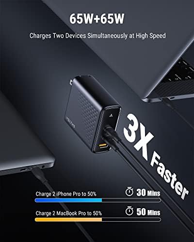 VOLTME 140 W Ultra-Fast USB-C Charger – PD3.1 PPS Ga N Technology, 3-Port Wall Charging Hub for Mac Book Pro/Air, i Pad Pro, i Phone 14/13, Galaxy, Chromebook & Steam Deck – Superior Speed, Enhanced Safety, and Compact Design for Multi-Device Users