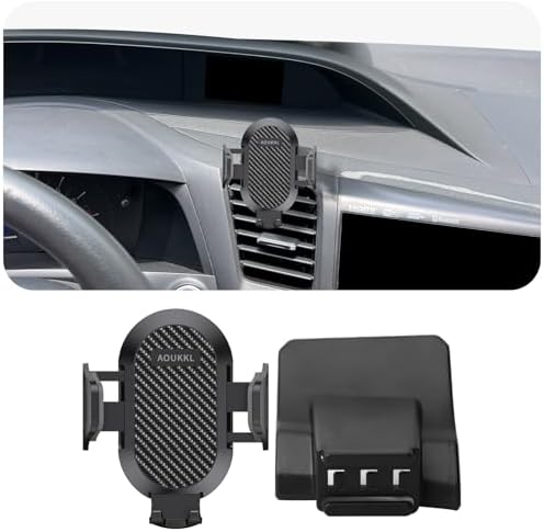 Secure and Stylish Car Phone Holder for Honda Civic 2012-2015 – Ultimate 360-Degree Rotation Mount for Thick Cases, Compatible with 4.7-7 Inch Smartphones | Effortless Installation for Enhanced Driving Convenience