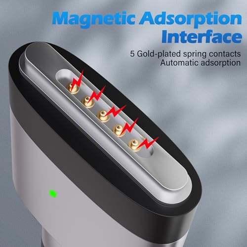 USB-C to Magnetic 3 Cable Braided 6 FT,2 In 1 140W Magnetic Safe 3 Fast Charging Cord With 240W USB C to C Charger Cable Adapter, Fit for MacBook Pro/Air M1 M2 M3(2021-2024 14″&16″- Space Gray – Enhanced Compatibility and Speed