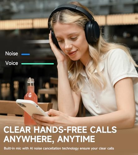 Edifier W800 BT Pro Wireless Over-Ear Headphones – Premium Hi-Res Audio with Advanced Hybrid Active Noise Cancellation, AI-Driven Call Clarity, 45-Hour Battery Life, Quick Charge Capability, and Compact Foldable Design – Enhanced Bluetooth 5.4 Connectivity for Superior Sound Experience in Elegant Classic Black