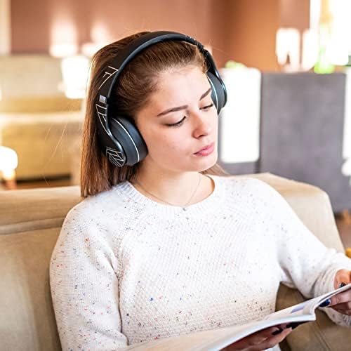 Discover the Ultimate Wireless Over-Ear Bluetooth Headphones with 50-Hour Playtime – Immerse Yourself in Hi-Fi Sound and Rich Deep Bass, Perfect for On-the-Go Music Lovers, Lightweight and Foldable for Easy Travel, Seamless Compatibility with Smartphones and PCs