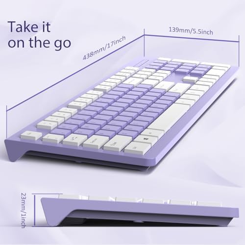 Upgrade Your Typing Experience with the Spill-Resistant USB Wired Keyboard – Low Profile Chiclet Keys, Large Number Pad, and Ergonomic Design for Enhanced Comfort and Speed – Perfect for Professionals and Home Users (Black)