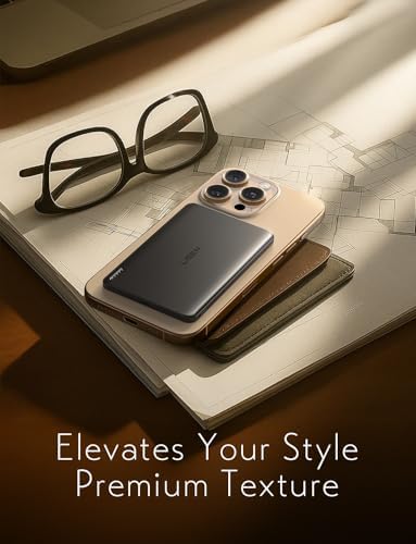 LISEN Ultra Slim Mag Safe Portable Charger for i Phone – 0.3” Thin 5,000 m Ah Wireless Power Bank with Fast Charging – Magnetic Battery Pack for i Phone 16 Pro Max/15/14/13/12 – Sleek Gray Design for Effortless Mobility and Enhanced Compatibility