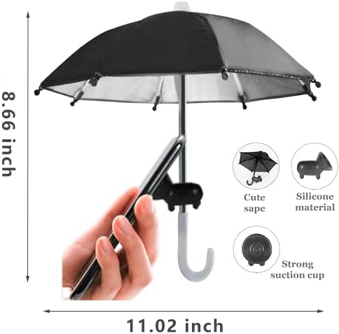 Ultimate Phone Umbrella Suction Cup Stand – Anti-Glare Sunshade Holder for Outdoor Navigation, Stylish Shield for Smartphones (Set of 3) – Enhance Visibility and Protect Your Device from Sunlight