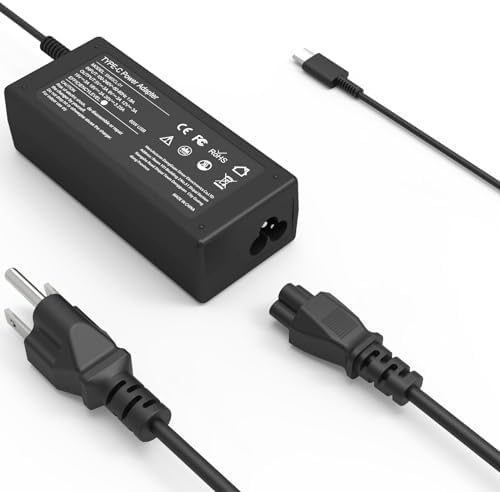 Universal USB-C Charger for Laptops – 65 W/45 W Power Adapter for Lenovo, Dell, HP, Acer, Asus, Samsung – High-Speed Compatibility for Chromebook and Tablets – Reliable Replacement with 1-Year Warranty – Efficient Power Delivery and Advanced Safety Features
