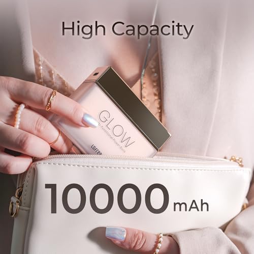 Elegant LOFREE Glow Power Bank – 10,000 m Ah Compact Charger with 22.5 W USB-C Fast Charging & 3 LED Light Effects – Stylish Portable Power Solution for i Phone, i Pad, Samsung Galaxy, Pixel – 270° Rose Fume Design – Ultimate Compatibility & Safety Features