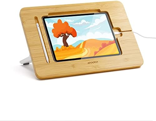 Eco-Friendly Bamboo Tablet Drawing Stand – Adjustable 5 Angles for Ultimate Comfort, Lightweight & Portable Riser for Tablets and Laptops (9.7″ to 11″) – Enhance Creativity and Ergonomics with Non-Slip Stability