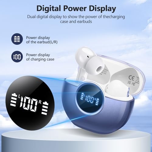 Next-Gen Wireless Earbuds 2025: Bluetooth 5.4 Technology for Ultra-Fast Connectivity, Immersive 3 D Stereo Sound, Advanced ENC Noise Cancellation, and 48-Hour Playtime – IPX7 Waterproof Design for Active Lifestyles, LED Battery Indicator, Universal Compatibility for Effortless Pairing – Redefine Your Sound Experience Today!