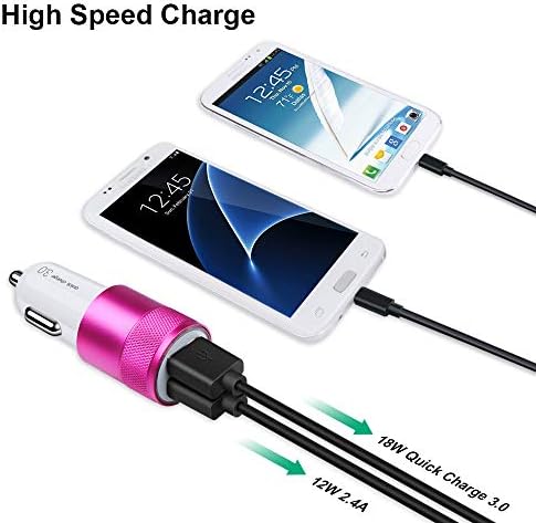 Rapid Charge Dual Port Car Charger – 30 W 5.4 A USB Adapter for Smartphones & Tablets – Universal Compatibility for i Phone, Samsung, LG & More – Compact Travel-Friendly Design with Overcharge Protection Features – Efficient Power Delivery for On-the-Go Charging