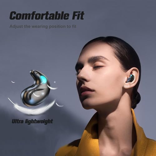 Ultra-Comfortable Wireless Earbuds for Side Sleepers – Discreet Purple Sleep Headphones with Enhanced Bluetooth for Effortless Connectivity, Lightweight Design for Blissful Rest, Perfect for Relaxing Sounds and Guided Meditations, Experience Serene Sleep with Tiny, Invisible Earbuds