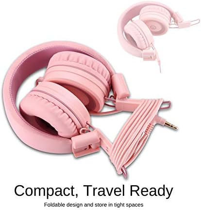 Noot Products K11 Kids Headphones – Ergonomic Foldable Wired On-Ear Audio Solution with 5 ft Tangle-Free Cord and 3.5 mm Jack for i Pads, Kindle, Fire Tablets, and Laptops – Ultimate Comfort and Stylish Design for School, Travel, and Gaming – Safe Listening Experience for Young Audiophiles