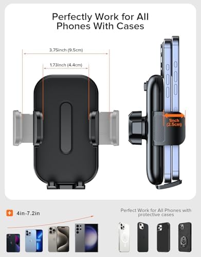 Revolutionary 360-Degree Car Phone Holder Mount with Sturdy Metal Hook Clip – Universal Hands-Free Air Vent Phone Accessory for i Phone 16/15/14/13/12/11 and All Smartphone Models – Easy Installation for Enhanced Driving Safety and Navigation Efficiency