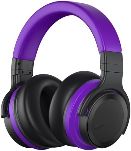 Elevate Your Sound Experience with E7 Active Noise Cancelling Headphones – Unrivaled Over-Ear Comfort for All-Day Listening, Rich HD Audio Quality for Audiophiles – Ideal for Travel, Work, & Thoughtful Gifting – Advanced Bluetooth Connectivity for Effortless Pairing and Immersive Enjoyment