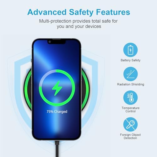 15 W Ultra-Fast Wireless Charging Pad with QC Adapter – Universal Charger Mat for Samsung Galaxy S25/S24/S23 Ultra & i Phone 16/15/14/13 Pro Max – Sleek Design, Enhanced Safety, and Rapid Power Delivery for Busy Lifestyles