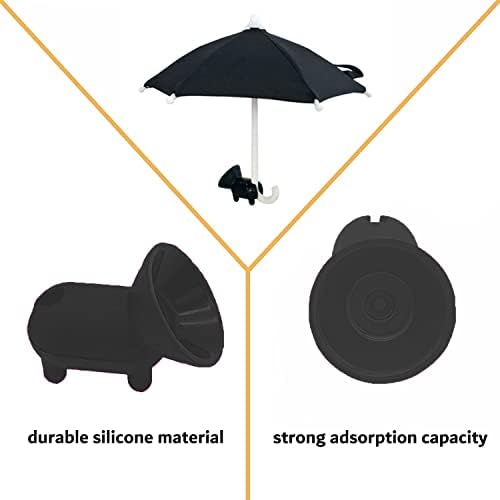 (2 Pack) phone umbrella for Sun Shade, Funny Phone Snap Finger Phone Stand Silicone Phone Holder with Umbrella and Suction Cup for Phone, Blue – Enhanced Compatibility and Speed